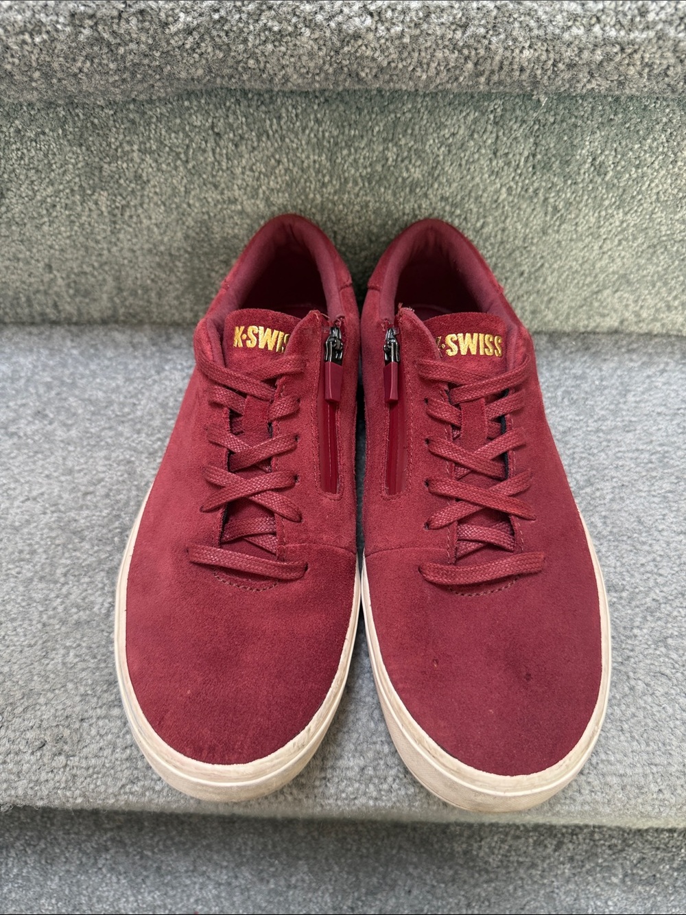 K-Swiss Low-Top Start-Up Maroon Suede Sneakers